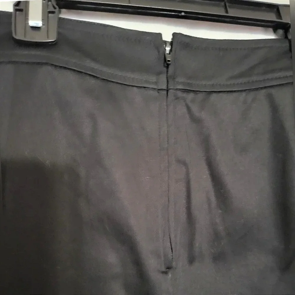 Tribal Women's Preppy Black Button Detail Front Slit Stretch Mini Skirt 8 NEW - Picture 5 of 7
